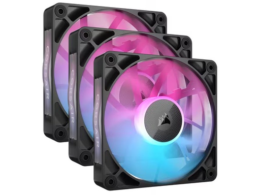 [90343876 1690081] Corsair PC-Lüfter iCUE LINK RX120 RGB Schwarz, 3er Starter-Kit