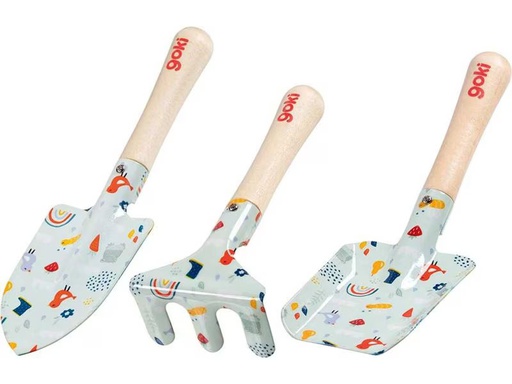[90343911 1681511] Goki Gartengeräte-Set, Frühling 3 Teile