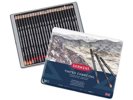 [90343924 1698431] Derwent Kohle-Zeichenstifte 24er-Set