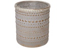CHALET Windlicht Lingan 12 cm, Glas, Weiss