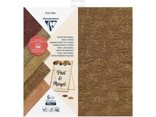 [90343972 1696978] Clairefontaine Bastelpapier 5 Blatt, zum Plotten