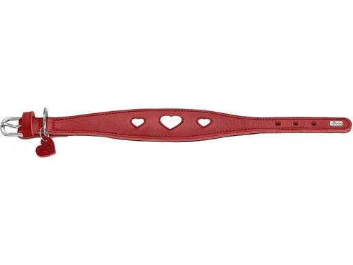 [90344004 1676204] Hunter Halsband Windhund Love 32/XS, Rot/Schwarz