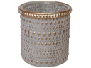 CHALET Windlicht Lingan 10 cm, Glas, Weiss