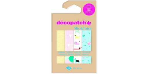 [90344110 1696999] décopatch Bastelpapier DP037C 30 x 40 cm, 4 Blatt