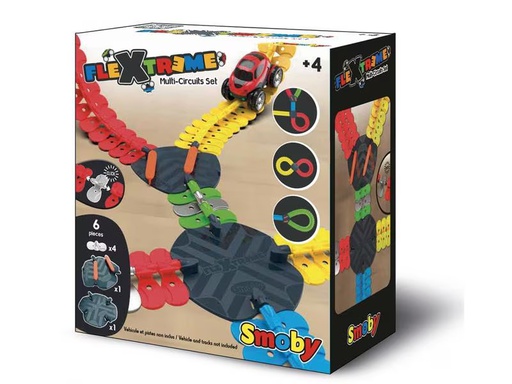 [90344195 1321903] Smoby Zubehör FleXtreme: Kreuzung- und Weiche-Set