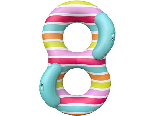 [90344329 1634415] Swim Essentials Schwimmring Striped Rainbow 190 cm
