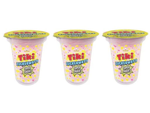 [90344340 1622011] Tiki Zuckerwatte sauer 3 x 20 g