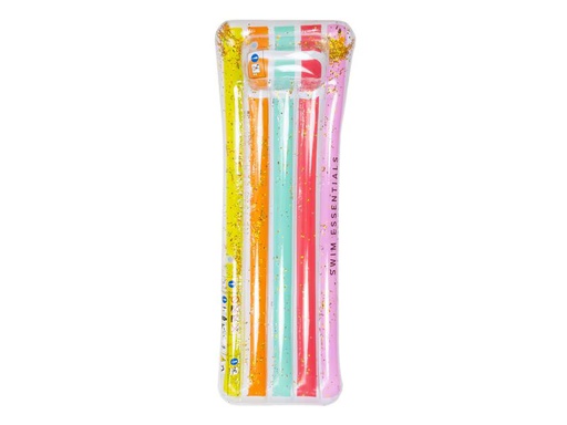 [90344870 1634429] Swim Essentials Luftmatratze Rainbow with Glitter 177 cm