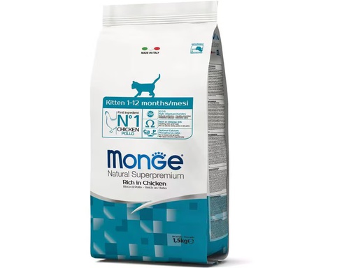 [90344906 1691141] Monge Trockenfutter Katze Kitten Huhn 1.5 kg