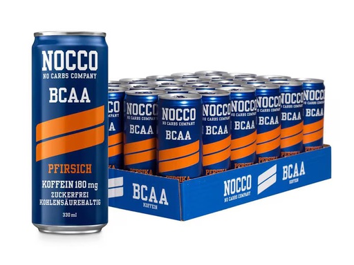 [90344957 831246] NOCCO Getränk BCAA Pfirsich 24 x 0.33 l