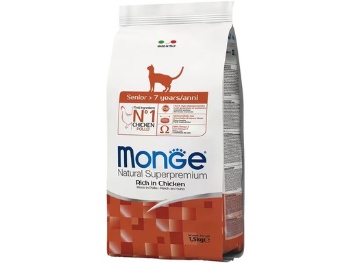 [90344983 1691145] Monge Trockenfutter Katze Senior Huhn 1.5 kg