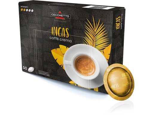 [90345013 1701814] CECCHETTO Professional Pads Incas Caffè Crema 50 Stück