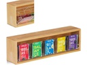 relaxdays Teebeutel-Box Braun
