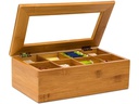 relaxdays Teebeutel-Box Braun