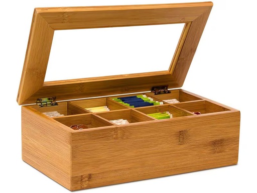 [90345086 1695051] relaxdays Teebeutel-Box Braun