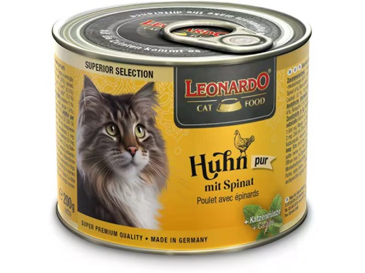 [90345340 1697220] Leonardo Cat Food Nassfutter Superior Selection Huhn, 200 g