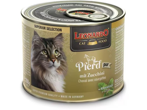 [90345370 1697217] Leonardo Cat Food Nassfutter Superior Selection Pferd, 200 g