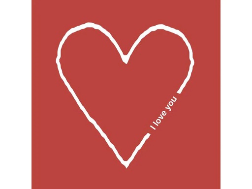[90054680 1167057] Paper + Design Papierservietten I love you 33 cm x 33 cm, 20 Stück