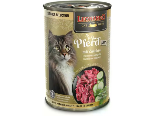 [90345478 1697223] Leonardo Cat Food Nassfutter Superior Selection Pferd, 400 g