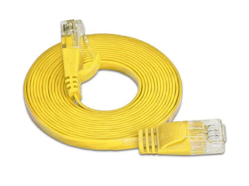 [90054703 314627] SLIM Slimpatchkabel  Cat 6, UTP, 0.1 m, Gelb