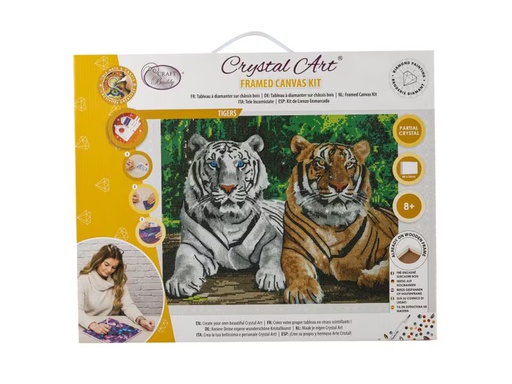 [90345862 1704558] CRAFT Buddy Bastelset Crystal Art Kit Tigers 40 x 50 cm
