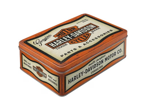 [90345917 1685874] Nostalgic Art Vorratsdose Harley Davidson 2.5 l, Orange/Weiss
