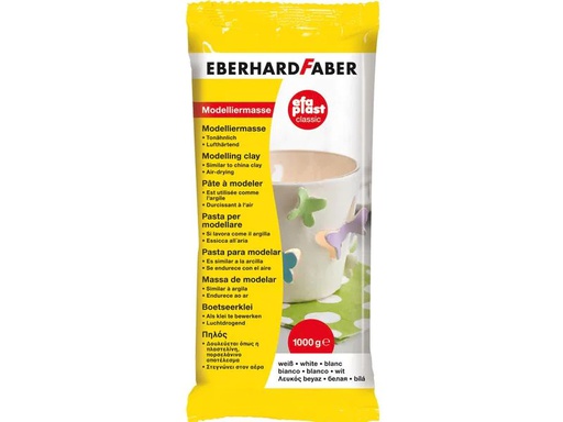 [90054742 1102075] Eberhard Faber Modelliermasse EFA PLAST Classic 1 kg, Weiss