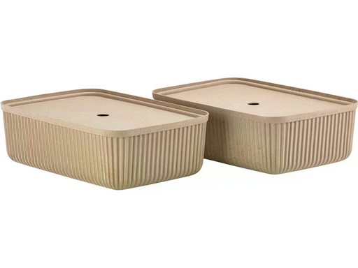 [90346035 1686632] Zone Denmark Aufbewahrungsbox Pulp L 2 Stück, Beige