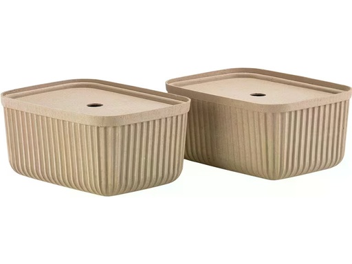 [90346098 1686631] Zone Denmark Aufbewahrungsbox Pulp M 2 Stück, Beige