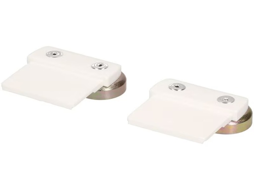 [90346197 1692619] Max Hauri Halterung mit Magnet, flach, CUBO, Weiss 2 Stück