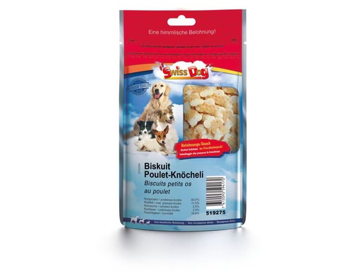 [90346348 1698051] SwissDog Kausnack Biskuit Poulet Knöcheli 80 g