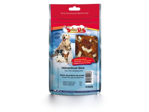 [90346419 1698044] SwissDog Kausnack Hühnerbrust Stick, 7 cm, 130 g