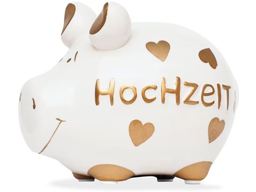 [90346433 1680338] G. Wurm Spardose Hochzeit 12.5 x 9 x 9 cm