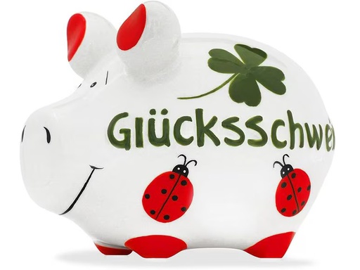[90346507 1680344] G. Wurm Spardose Glücksschwein 12.5 x 9 x 9 cm