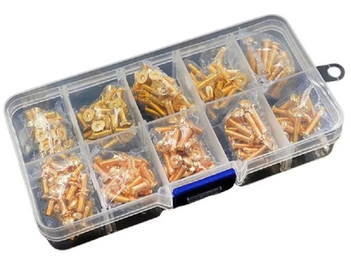[90346564 1704406] Yeah Racing Schraubenbox M3 12.9G Goldfarbig beschichtet
