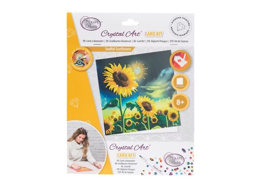 [90346671 1704570] CRAFT Buddy Bastelset Crystal Art Card Sonnenblume