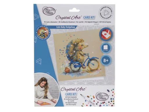 [90346685 1704573] CRAFT Buddy Bastelset Crystal Art Card Igel