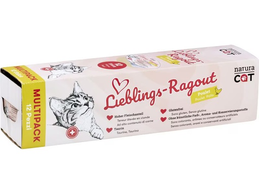 [90346841 1682298] naturaCat Nassfutter Lieblings-Ragout Poulet, 12 x 85 g