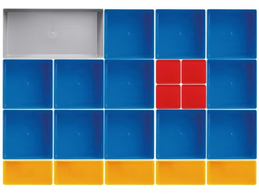 [90347021 1704234] Kraftwerk Einsatzboxen-Set, 22-teilig, 45 mm hoch
