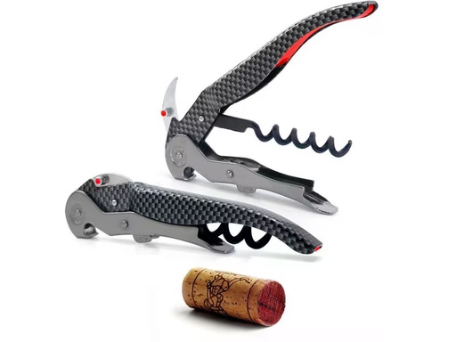 [90347101 1708079] Pulltex Korkenzieher ClickCut Monza Grau/Silber