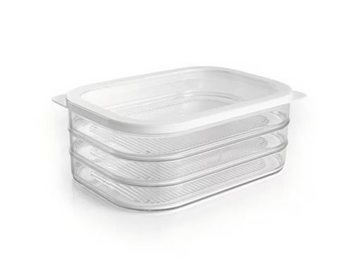 [90347311 1708623] GOURMETmaxx Vorratsbehälter 4-teilig, Weiss/Transparent