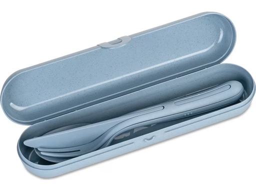 [90347374 1701861] Koziol Besteck-Set to go Klikk Ready 3-teilig, Blau