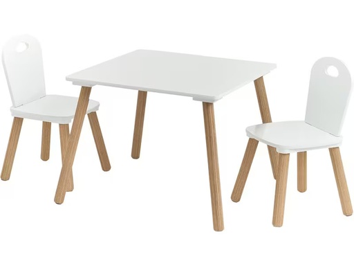 [90347385 1705016] Zeller Present Sitzgarnitur für Kinder 3-teilig Nature; Weiss