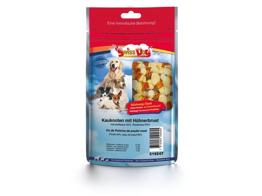 [90347406 1698048] SwissDog Kausnack XXL Kauknoten mit Hühnerbrust 900 g