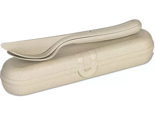 [90347418 1701858] Koziol Besteck-Set to go Klikk Ready 3-teilig, Gelb/Sand