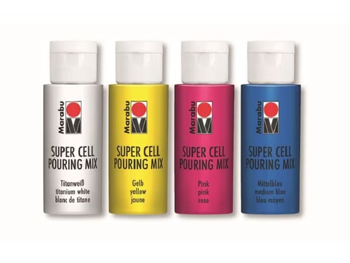[90347454 1706654] Marabu Acrylfarbe Super Cell Pouring Mix Galaxy 4 x 60 ml