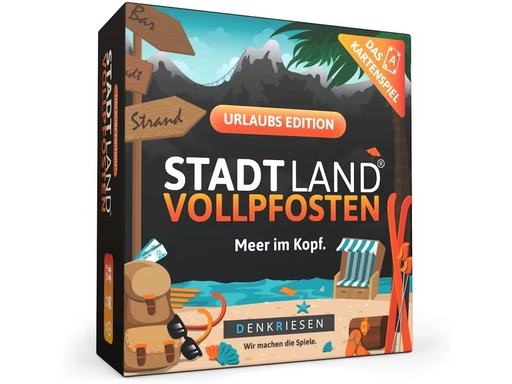 [90347502 1707784] Denkriesen Partyspiel STADT LAND VOLLPFOSTEN – Meer im Kopf