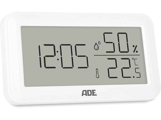 [90347508 1702339] ADE Wetterstation Thermo-Hygrometer 15 cm, Weiss