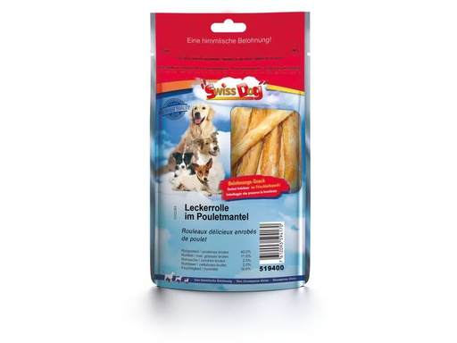 [90347509 1698053] SwissDog Kausnack Leckerrolle im Pouletmantel 100 g