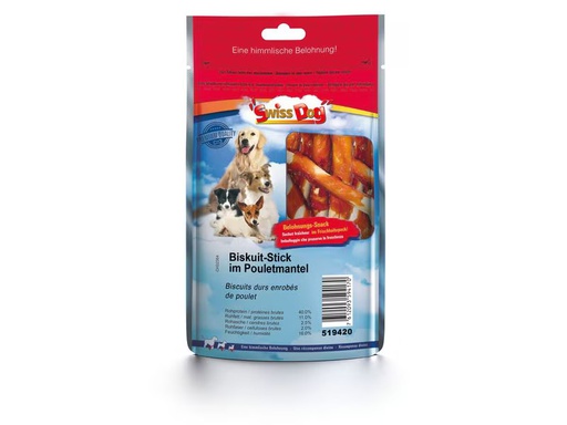[90347525 1698056] SwissDog Kausnack Biskuit-Stick im Pouletmantel 100 g